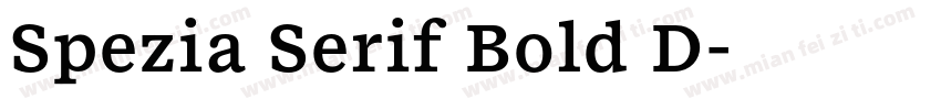 Spezia Serif Bold D字体转换